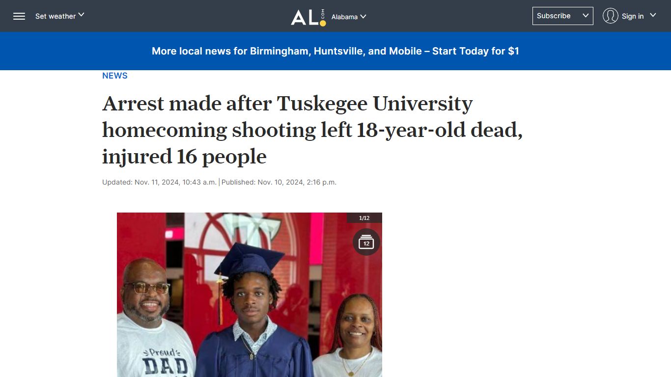 Arrest made after Tuskegee University homecoming shooting left 18-year ...