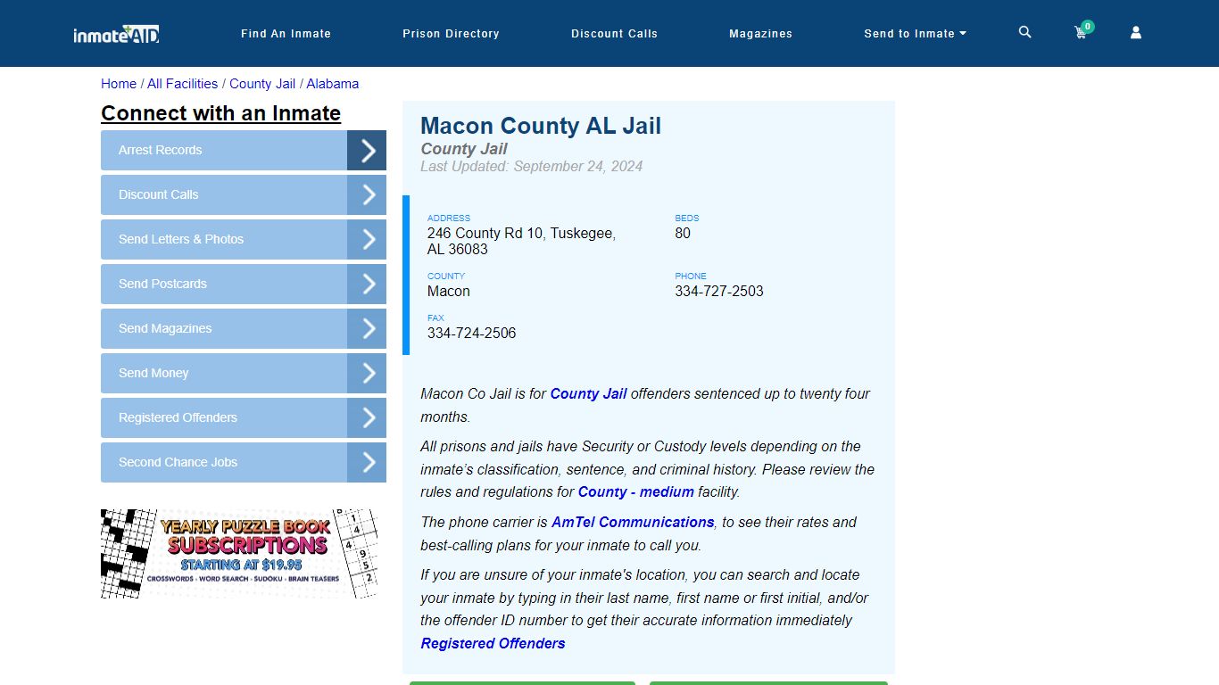 Macon County AL Jail - Inmate Locator